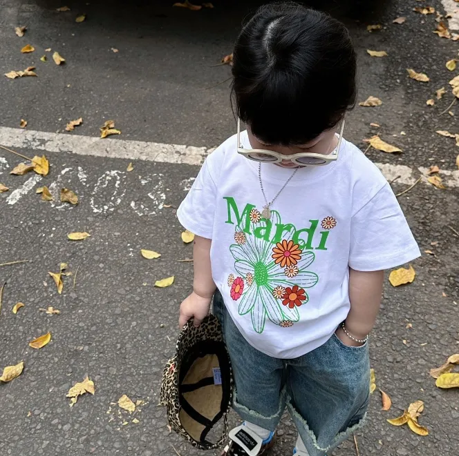 【90-150cm+親サイズ】元気いっぱい 大人気 定番 カジュアル 親子ペア 半袖 Ｔシャツ