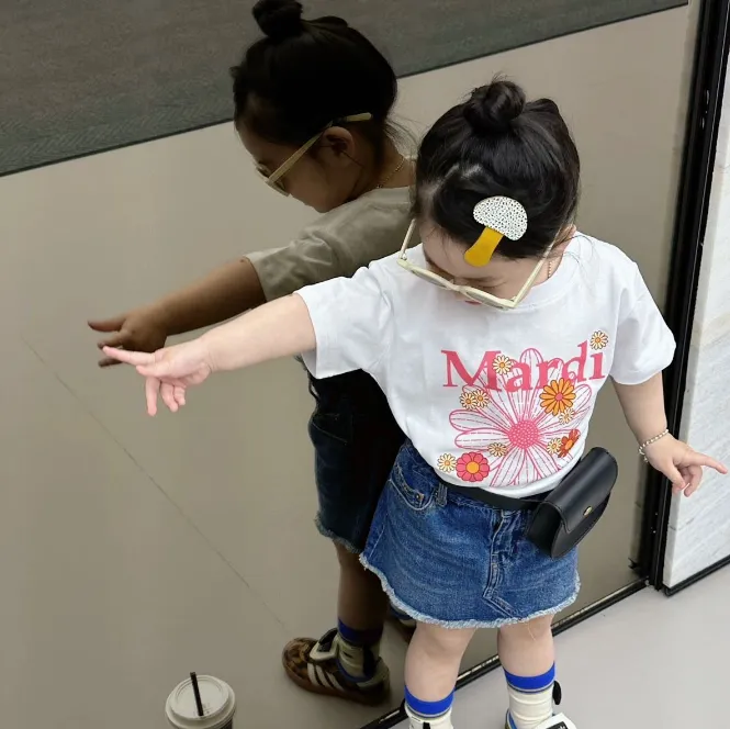 【90-150cm+親サイズ】元気いっぱい 大人気 定番 カジュアル 親子ペア 半袖 Ｔシャツ