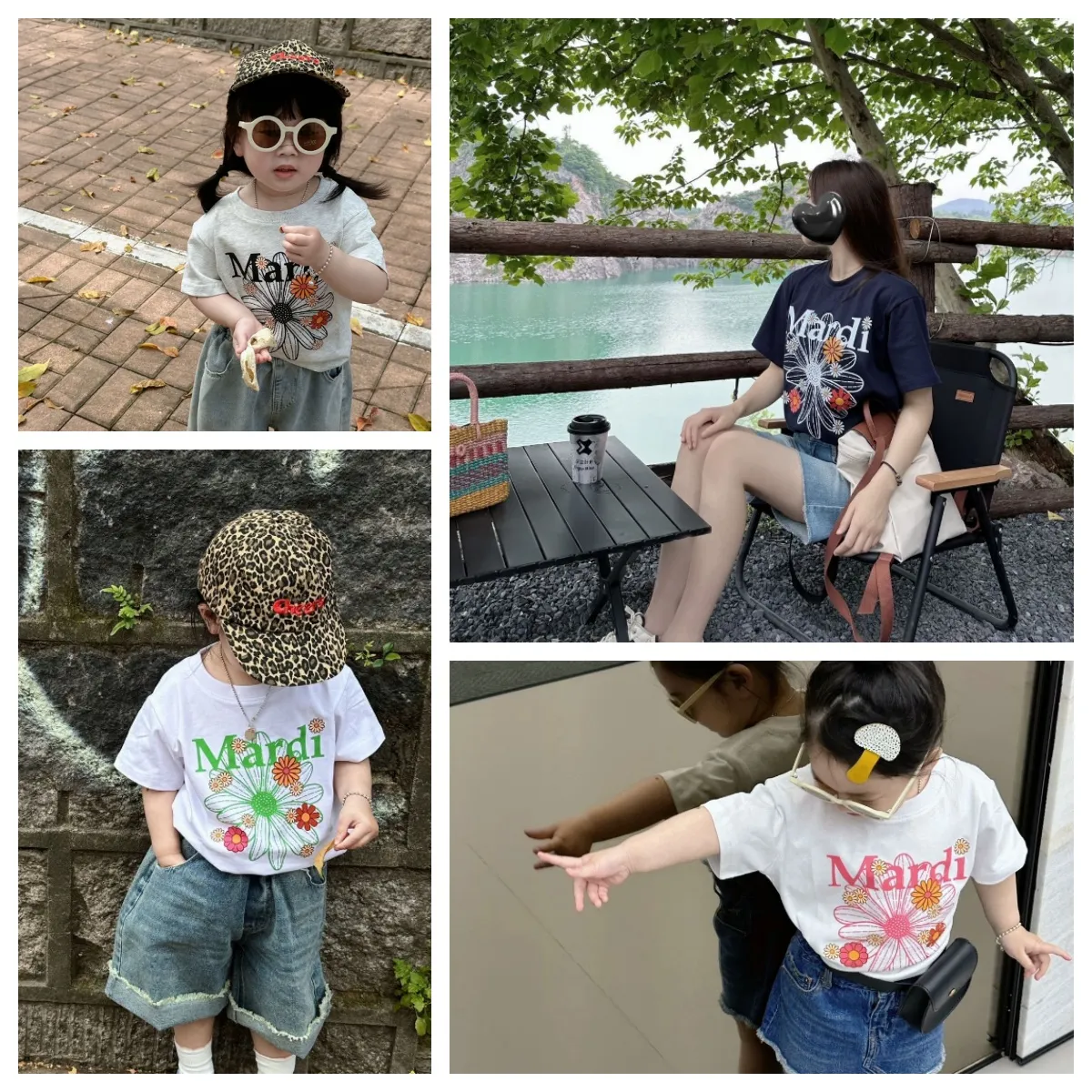 【90-150cm+親サイズ】元気いっぱい 大人気 定番 カジュアル 親子ペア 半袖 Ｔシャツ