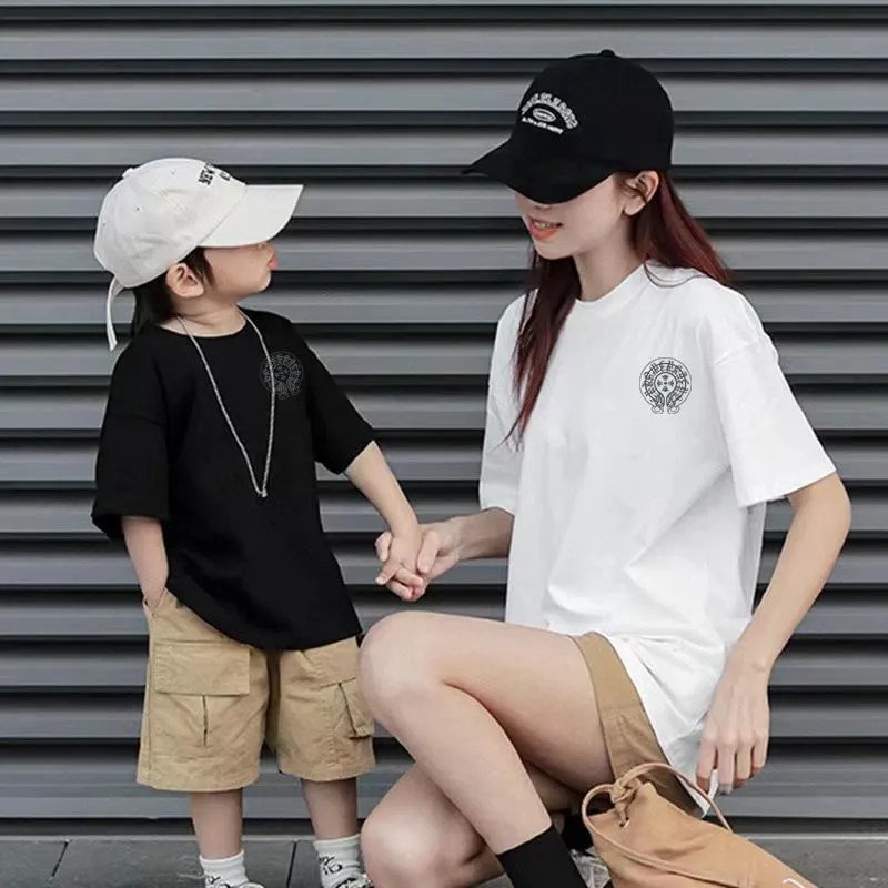 【90-150cm+親サイズ】リラックス感ある 爆売れ中 カジュアル 着やすい 親子ペア 半袖 Ｔシャツ