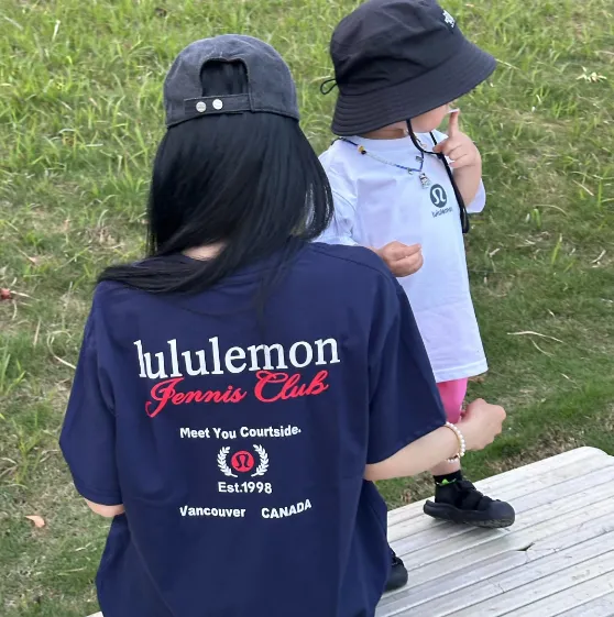 【90-160cm+親サイズ】リラックス感ある カジュアル アルファベット 着やすい 半袖 Ｔシャツ