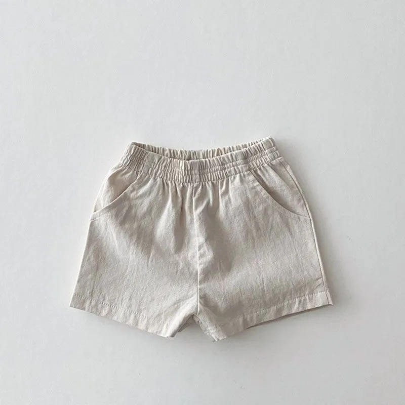 【73-100cm】絶対後悔しない シンプル ナチュラル 履きやすい ベビー ショートパンツ