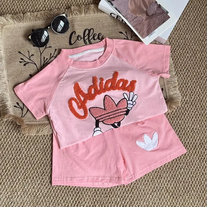 【80-130cm】二点セット オシャレ度高め 大人気 カジュアル 快適 半袖Tシャツ+ショートパンツ セット