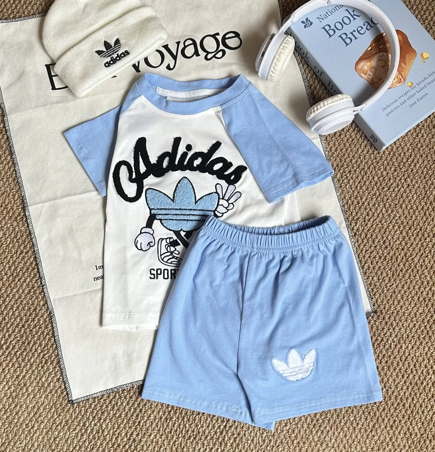 【80-130cm】二点セット オシャレ度高め 大人気 カジュアル 快適 半袖Tシャツ+ショートパンツ セット