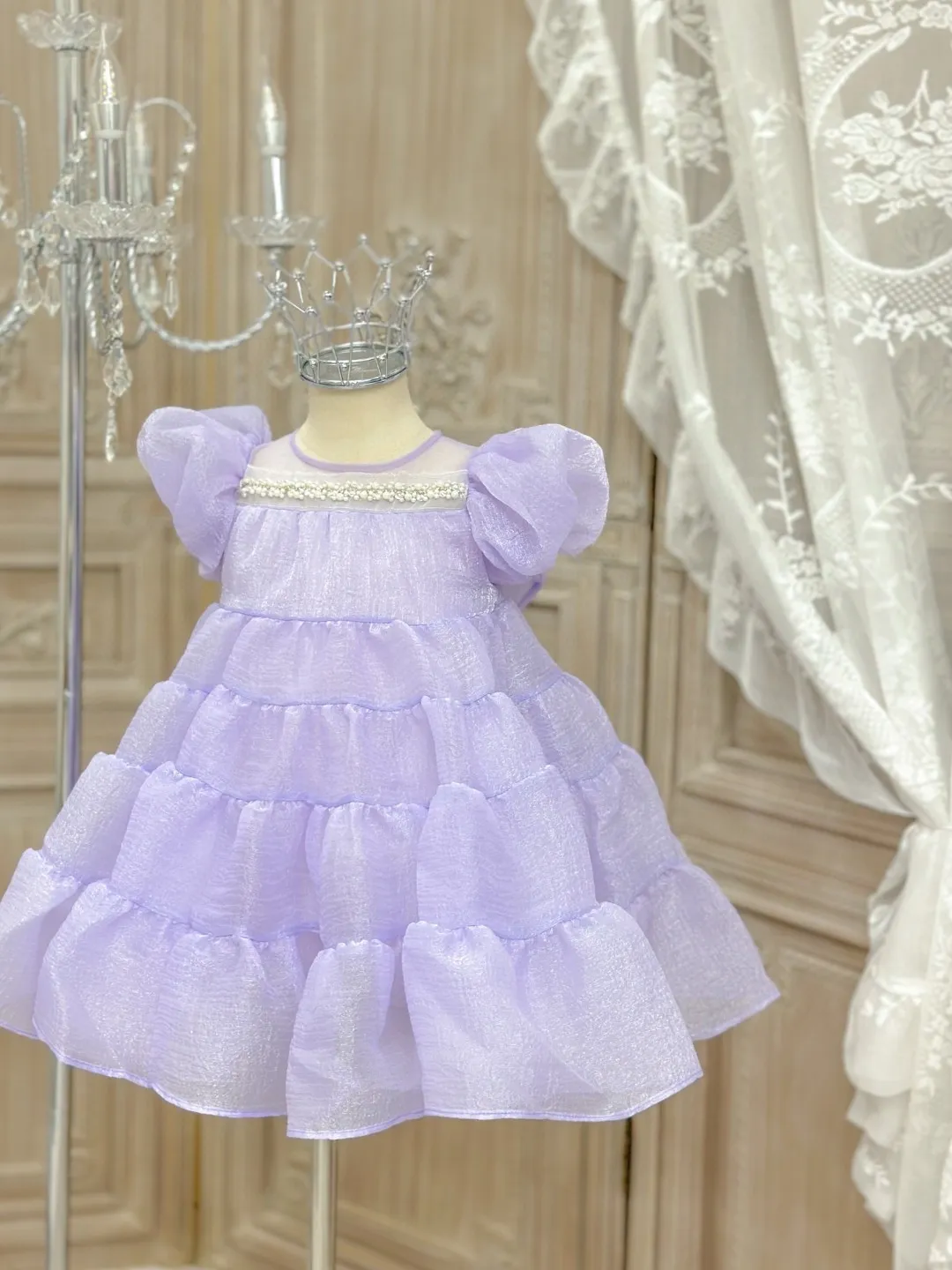 【100-150cm】オシャレ度高め プリンセス パーティー スウィート 女の子 ワンピース