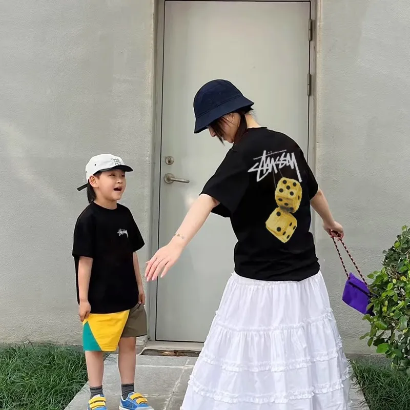 【90-160cm+親サイズ】絶対欲しい 大活躍 カジュアル ユニセックス 親子ペア 半袖 Tシャツ
