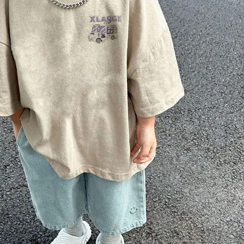 【90-160cm】トレンド感たっぷり 爆売れ中 ユニーク カッコイイ 男の子 半袖 Tシャツ