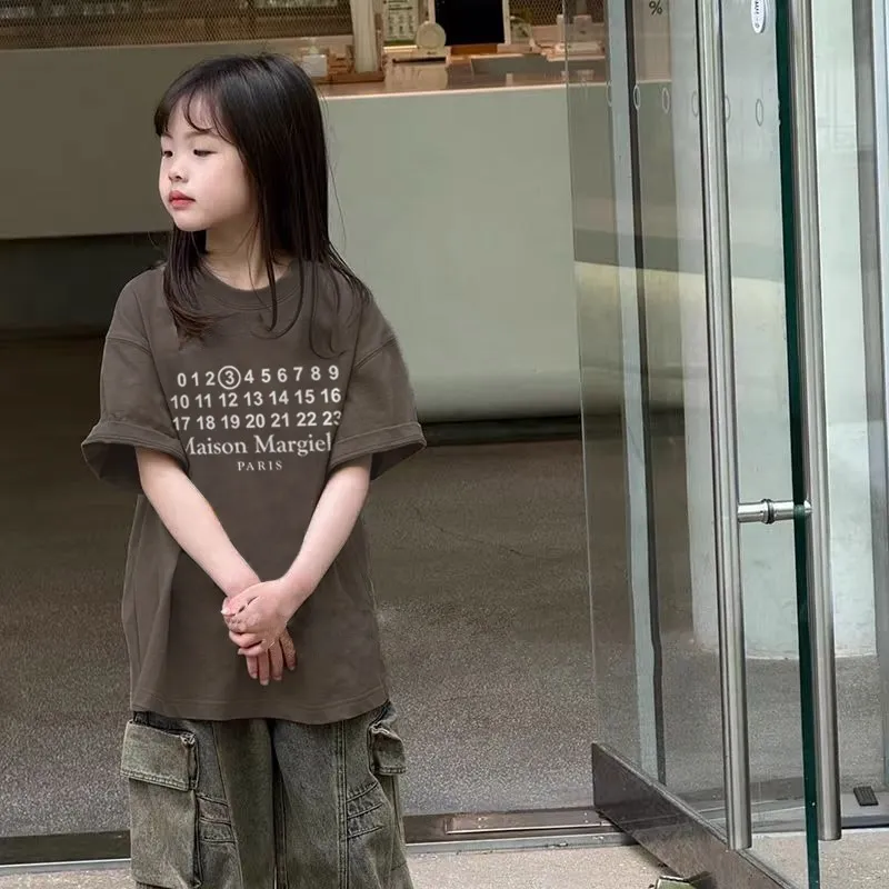 【90-160cm】オシャレ度高め 爆売れ中 アルファベット 着やすい 女の子 半袖 Ｔシャツ