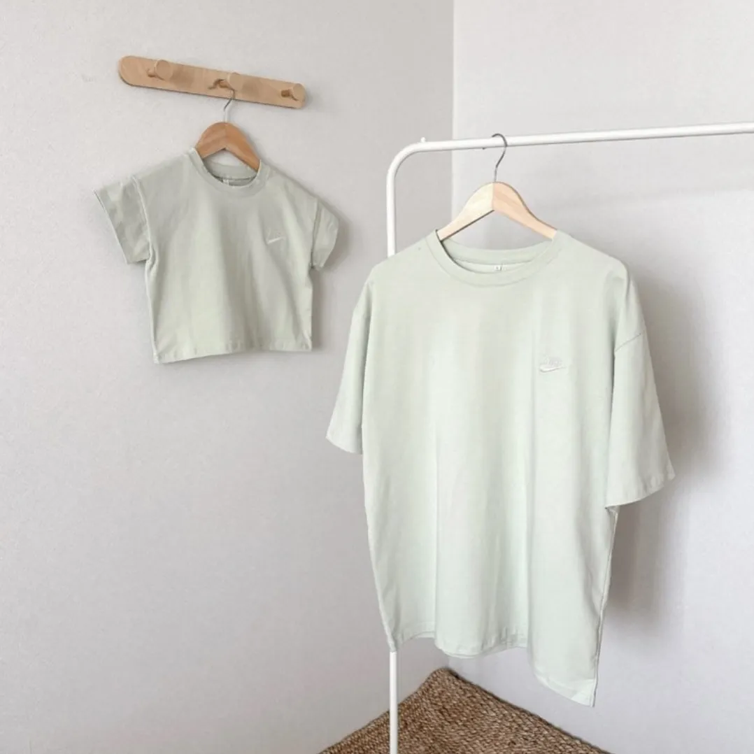 【80-130cm】売り切れ必至 売れ筋 カジュアル 刺繍 無地 肌触り良い 半袖 Ｔシャツ