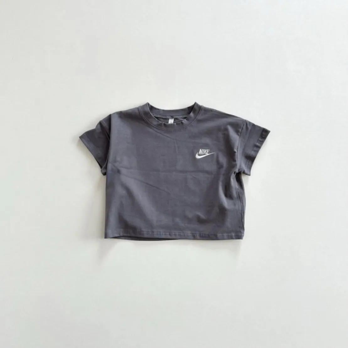 【80-130cm】売り切れ必至 売れ筋 カジュアル 刺繍 無地 肌触り良い 半袖 Ｔシャツ