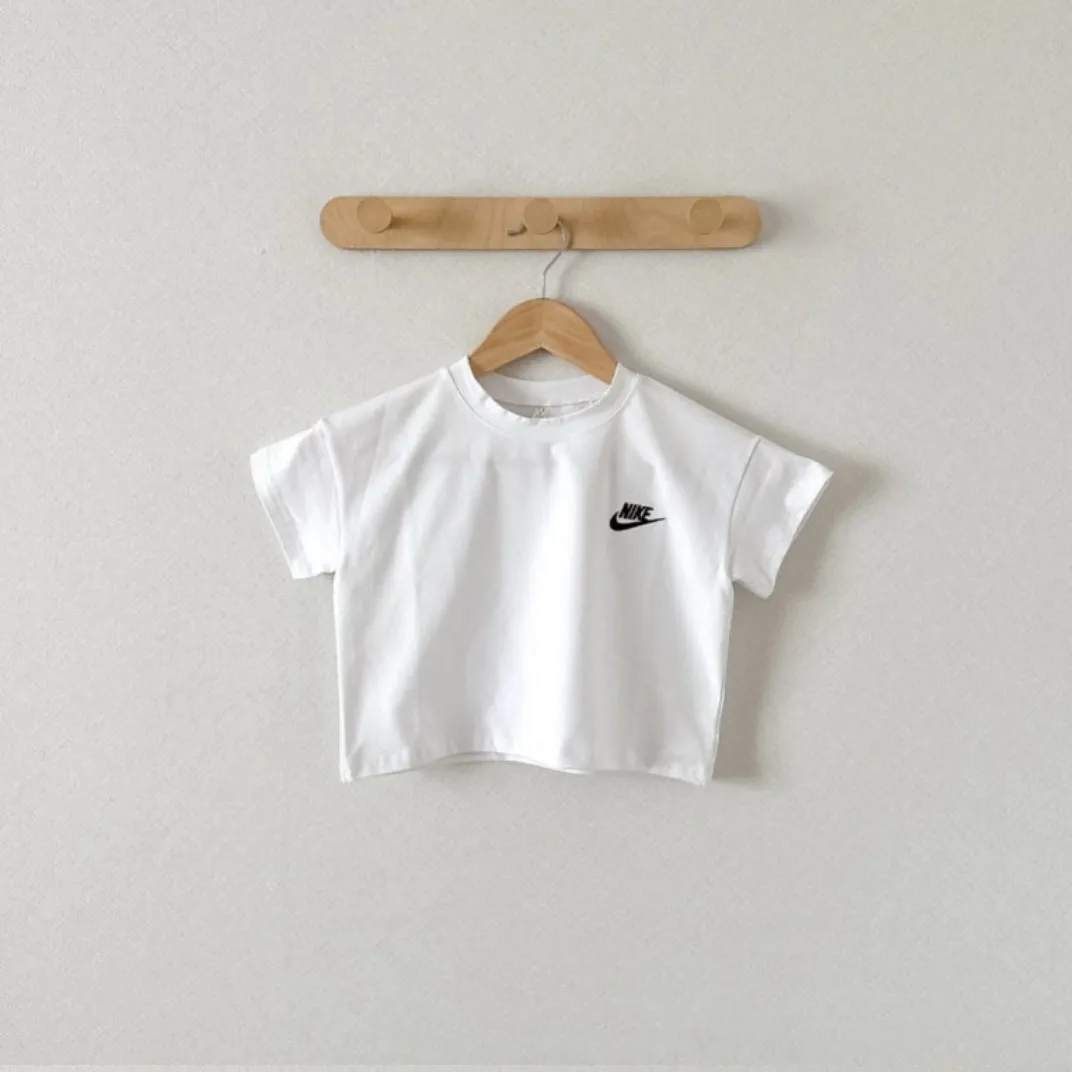 【80-130cm】売り切れ必至 売れ筋 カジュアル 刺繍 無地 肌触り良い 半袖 Ｔシャツ