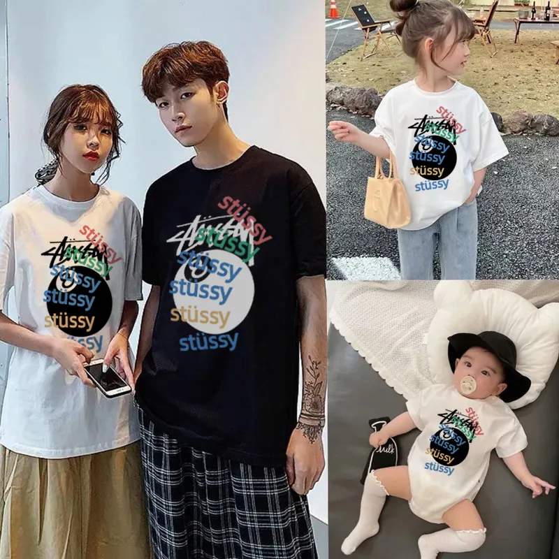 【66-160cm+親サイズ】見逃し厳禁  人気上昇中 肌触りいい 親子ペア 半袖  ロンパース/Ｔシャツ