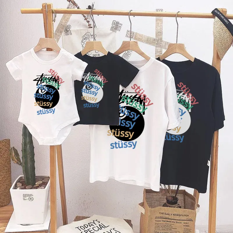 【66-160cm+親サイズ】見逃し厳禁  人気上昇中 肌触りいい 親子ペア 半袖  ロンパース/Ｔシャツ