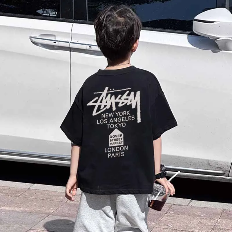 【90-160cm】これを逃す手はない 大人気 カジュアル アルファベット 男の子 半袖 Ｔシャツ