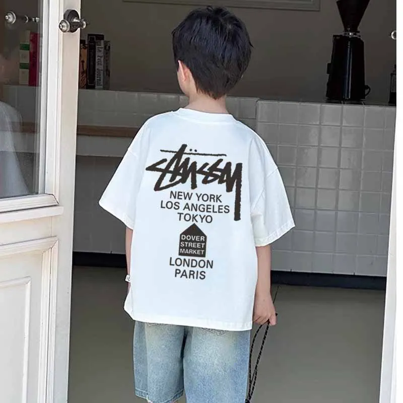 【90-160cm】これを逃す手はない 大人気 カジュアル アルファベット 男の子 半袖 Ｔシャツ