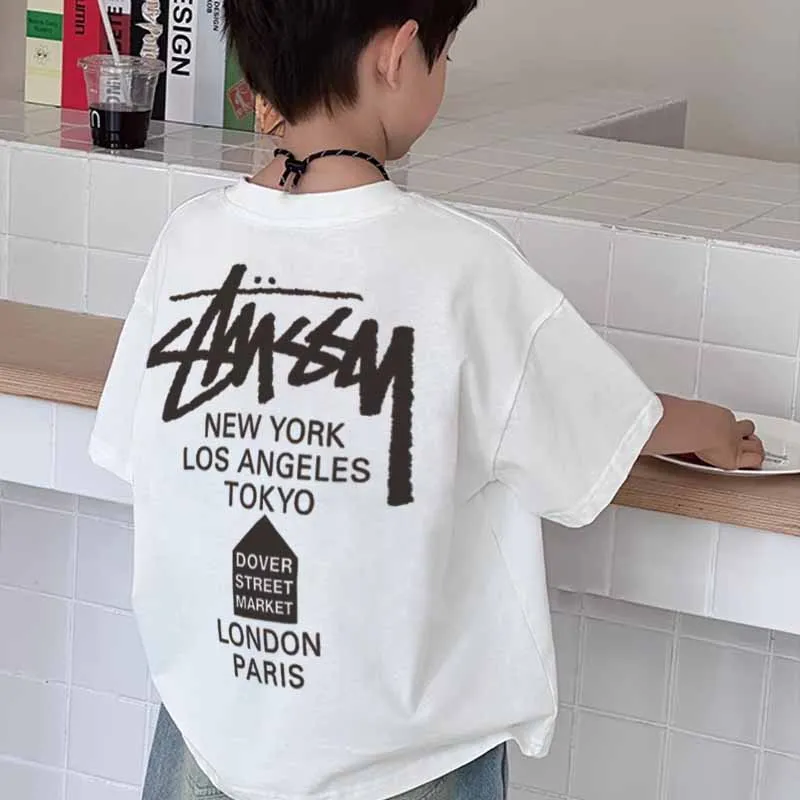 【90-160cm】これを逃す手はない 大人気 カジュアル アルファベット 男の子 半袖 Ｔシャツ