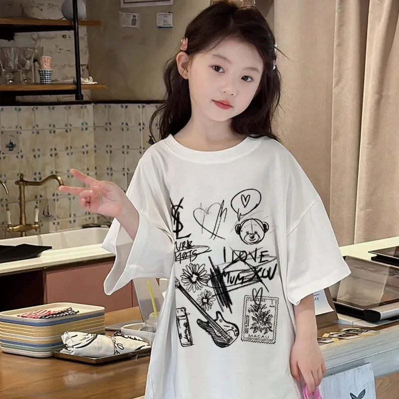 【90-160cm】好感度100％  大人気 おしゃれ スタイリッシュ クール 女の子 半袖 Ｔシャツ