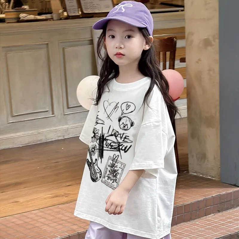 【90-160cm】好感度100％  大人気 おしゃれ スタイリッシュ クール 女の子 半袖 Ｔシャツ