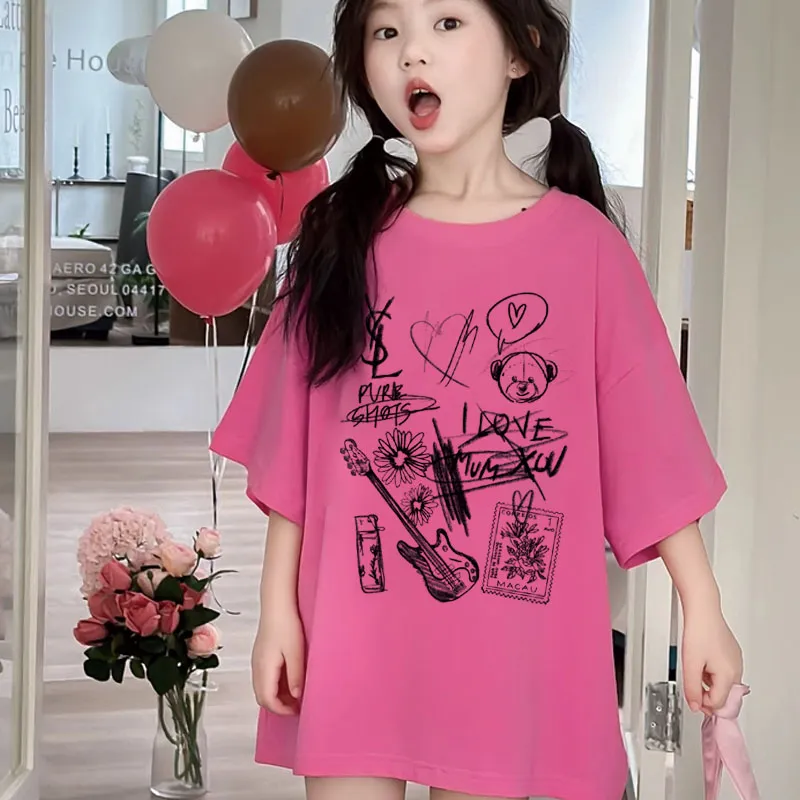 【90-160cm】好感度100％  大人気 おしゃれ スタイリッシュ クール 女の子 半袖 Ｔシャツ