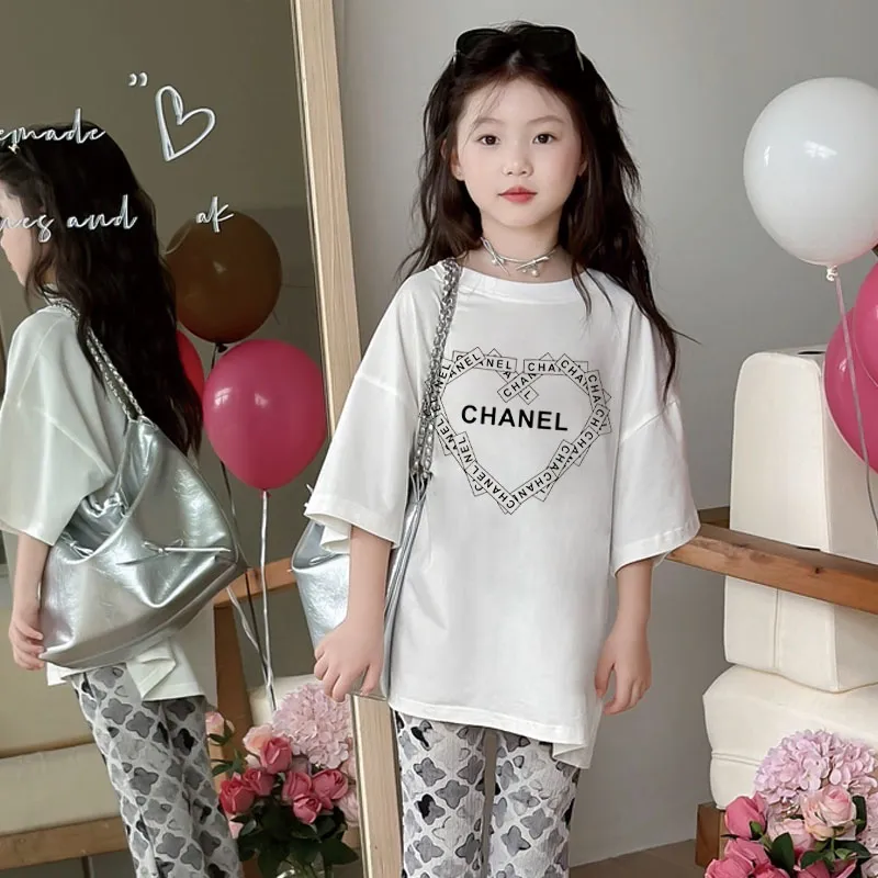 【90-160cm】おしゃれ度UP 取り入れたい ガーリー 合わせやすい 女の子 半袖 Ｔシャツ