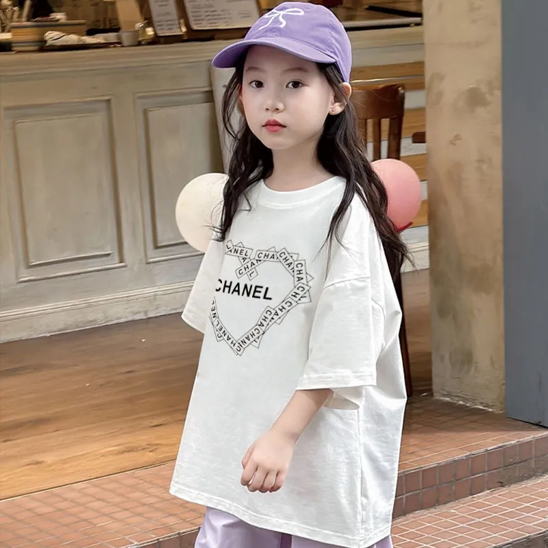 【90-160cm】おしゃれ度UP 取り入れたい ガーリー 合わせやすい 女の子 半袖 Ｔシャツ