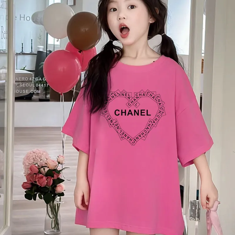 【90-160cm】おしゃれ度UP 取り入れたい ガーリー 合わせやすい 女の子 半袖 Ｔシャツ