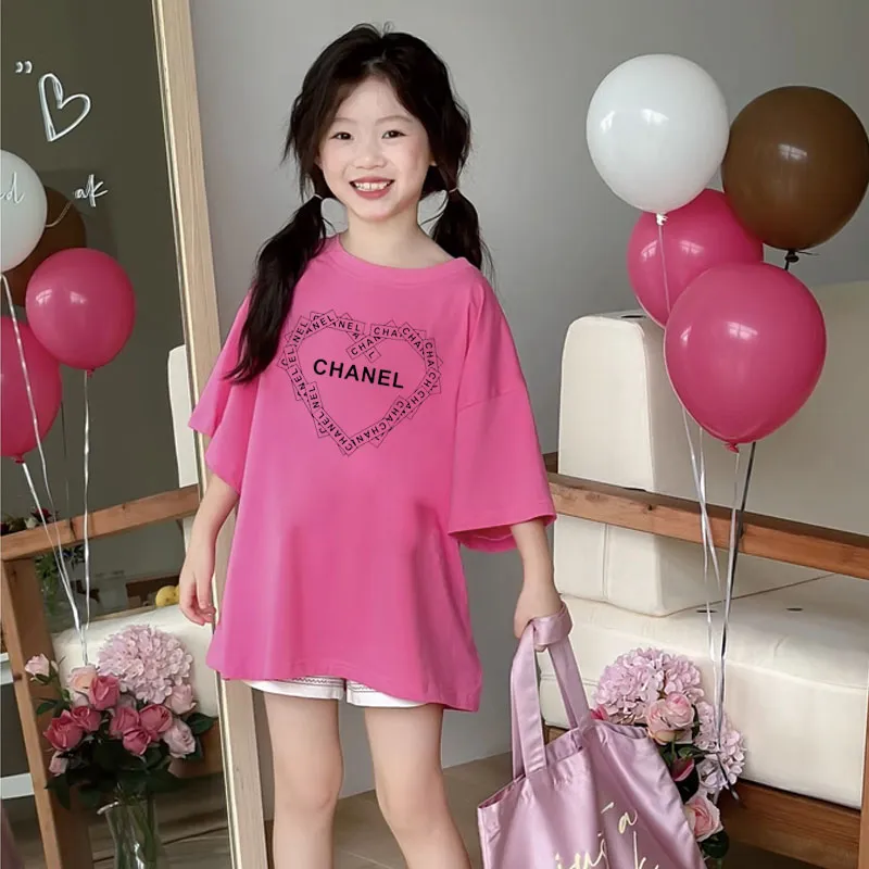 【90-160cm】おしゃれ度UP 取り入れたい ガーリー 合わせやすい 女の子 半袖 Ｔシャツ