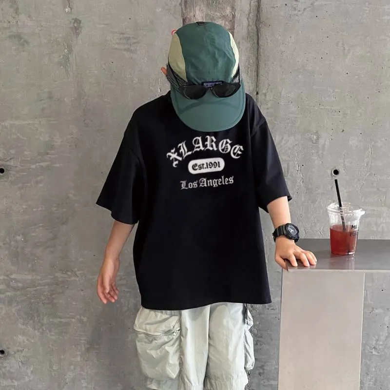 【90-160cm】リラックス感ある 大人気 カジュアル カッコイイ 男の子 半袖 Ｔシャツ