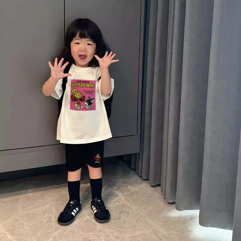 【90-140cm】二点セット 単品注文OK 取り入れたい 大人気 かわいさ満点 着やすい 女の子 半袖 Ｔシャツ+ショートパンツ セットアップ