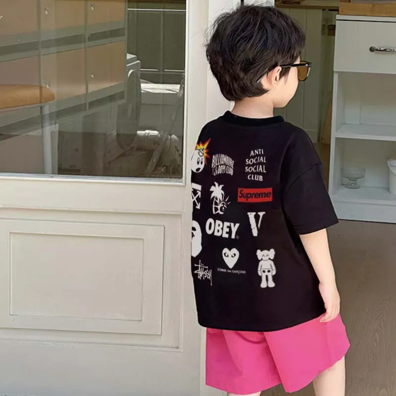 【90-160cm】トレンド感たっぷり 大人気 トレンド ストリート 男の子 半袖 Ｔシャツ