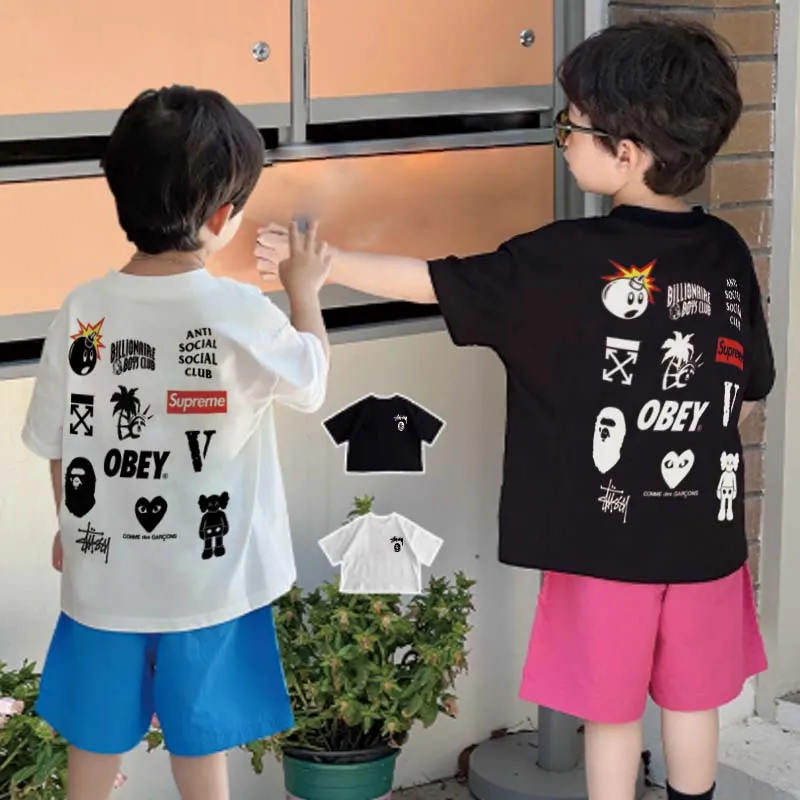 【90-160cm】トレンド感たっぷり 大人気 トレンド ストリート 男の子 半袖 Ｔシャツ