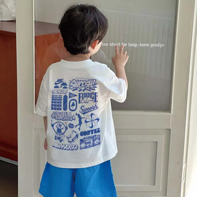 【90-160cm】おしゃれキッズ必見 爆売れ中 スタイリッシュ ストリート 男の子 半袖 Ｔシャツ