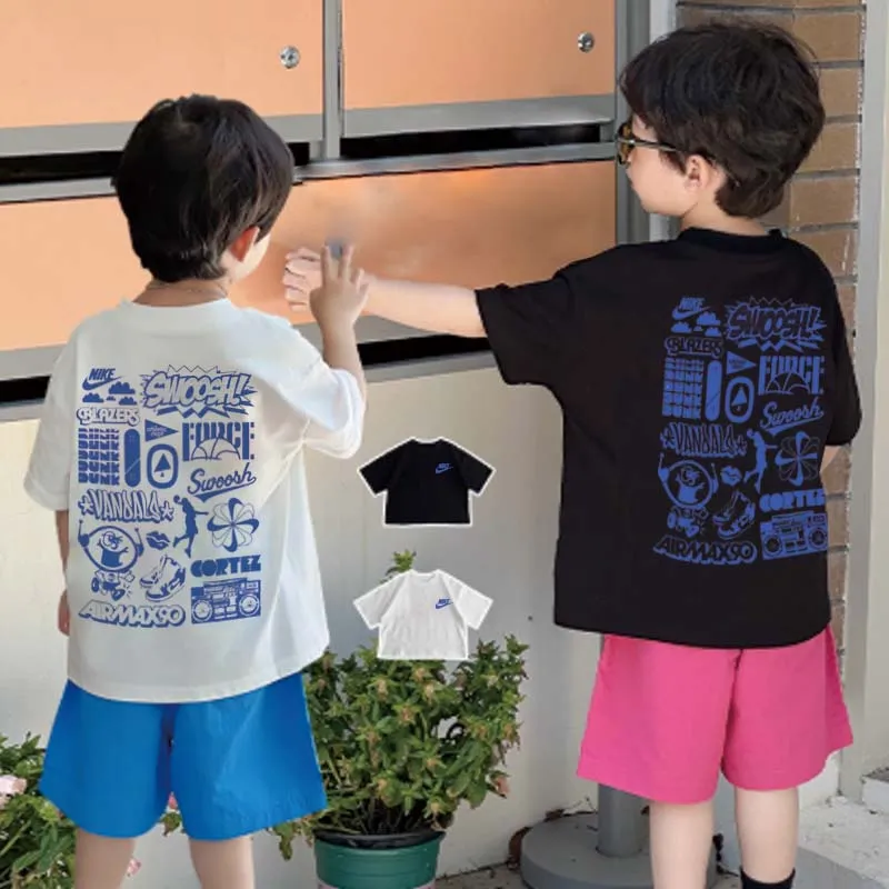 【90-160cm】おしゃれキッズ必見 爆売れ中 スタイリッシュ ストリート 男の子 半袖 Ｔシャツ