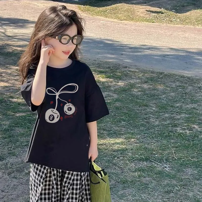 【90-160cm】毎日着たくなる 爆売れ中 スウィート ストリート 女の子 半袖 Ｔシャツ