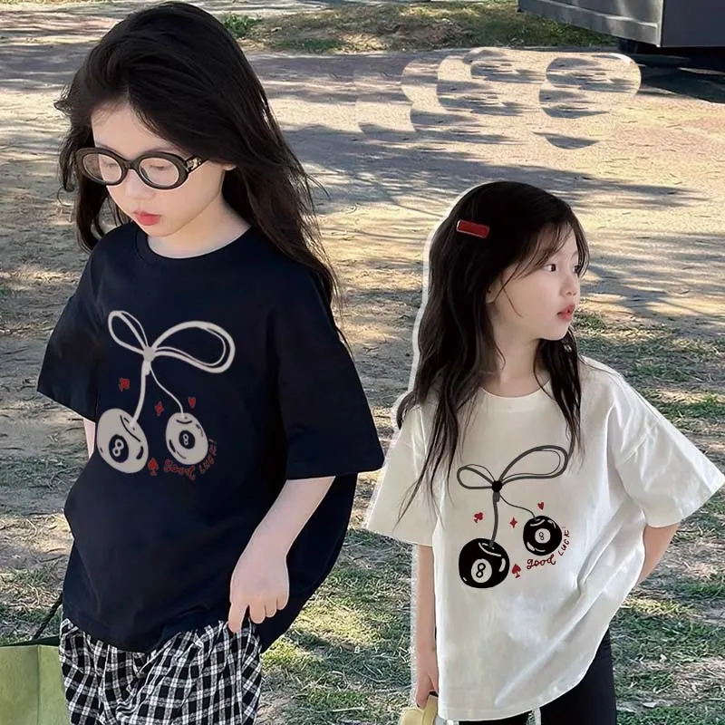 【90-160cm】毎日着たくなる 爆売れ中 スウィート ストリート 女の子 半袖 Ｔシャツ