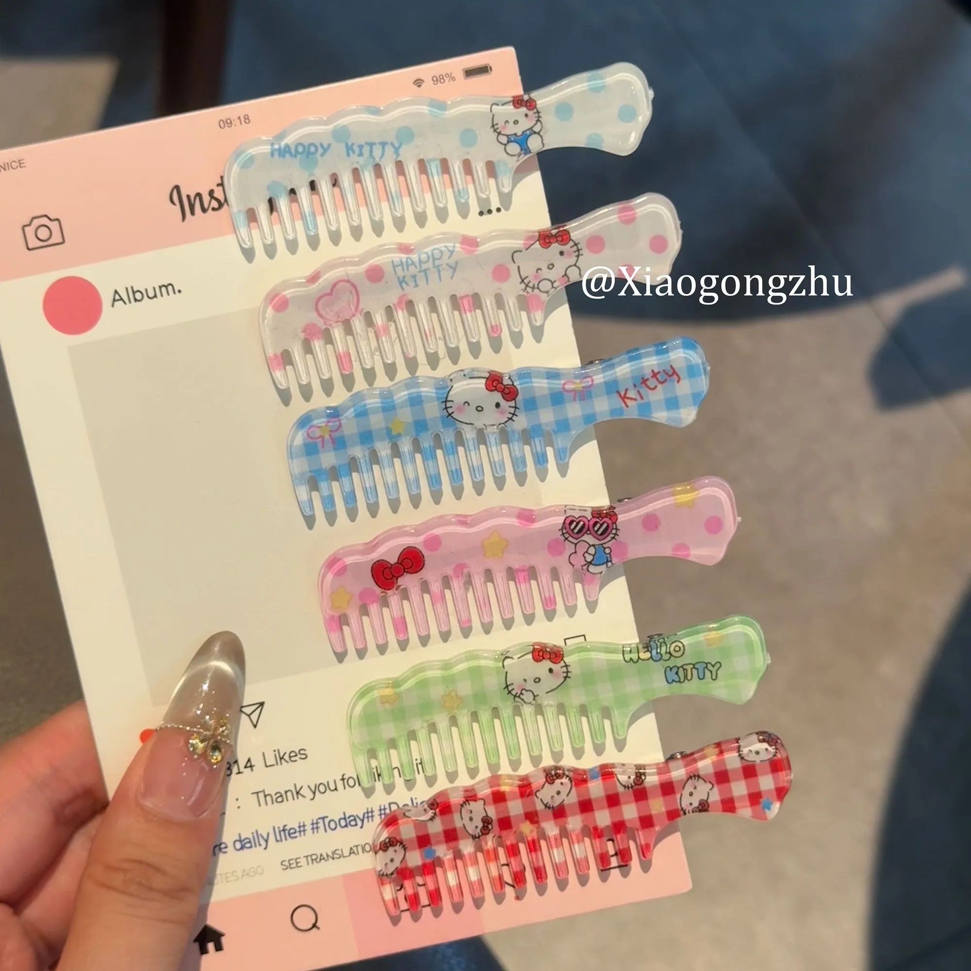 かわいい ガーリー 軽量 髪に優しい ヘアクリップ