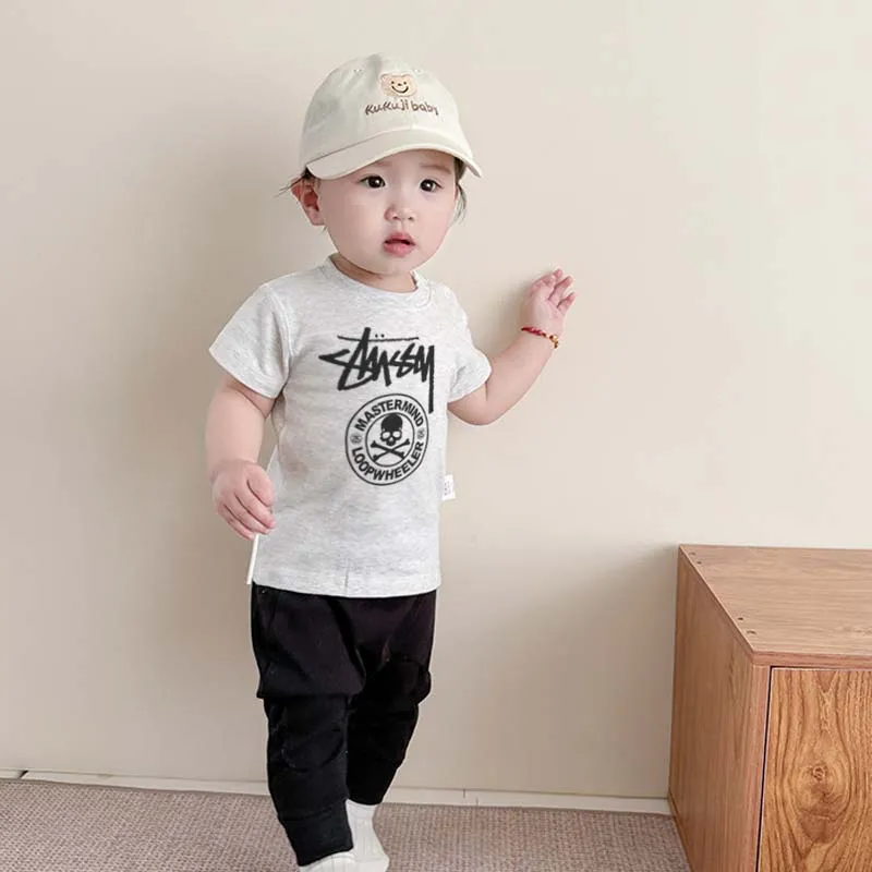 【66-90cm】よく売れる トレンド  快適な着心地 合わせやすい ベビー 半袖 Ｔシャツ