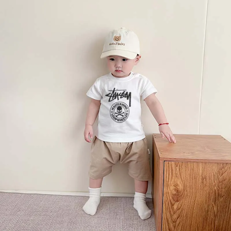 【66-90cm】よく売れる トレンド  快適な着心地 合わせやすい ベビー 半袖 Ｔシャツ