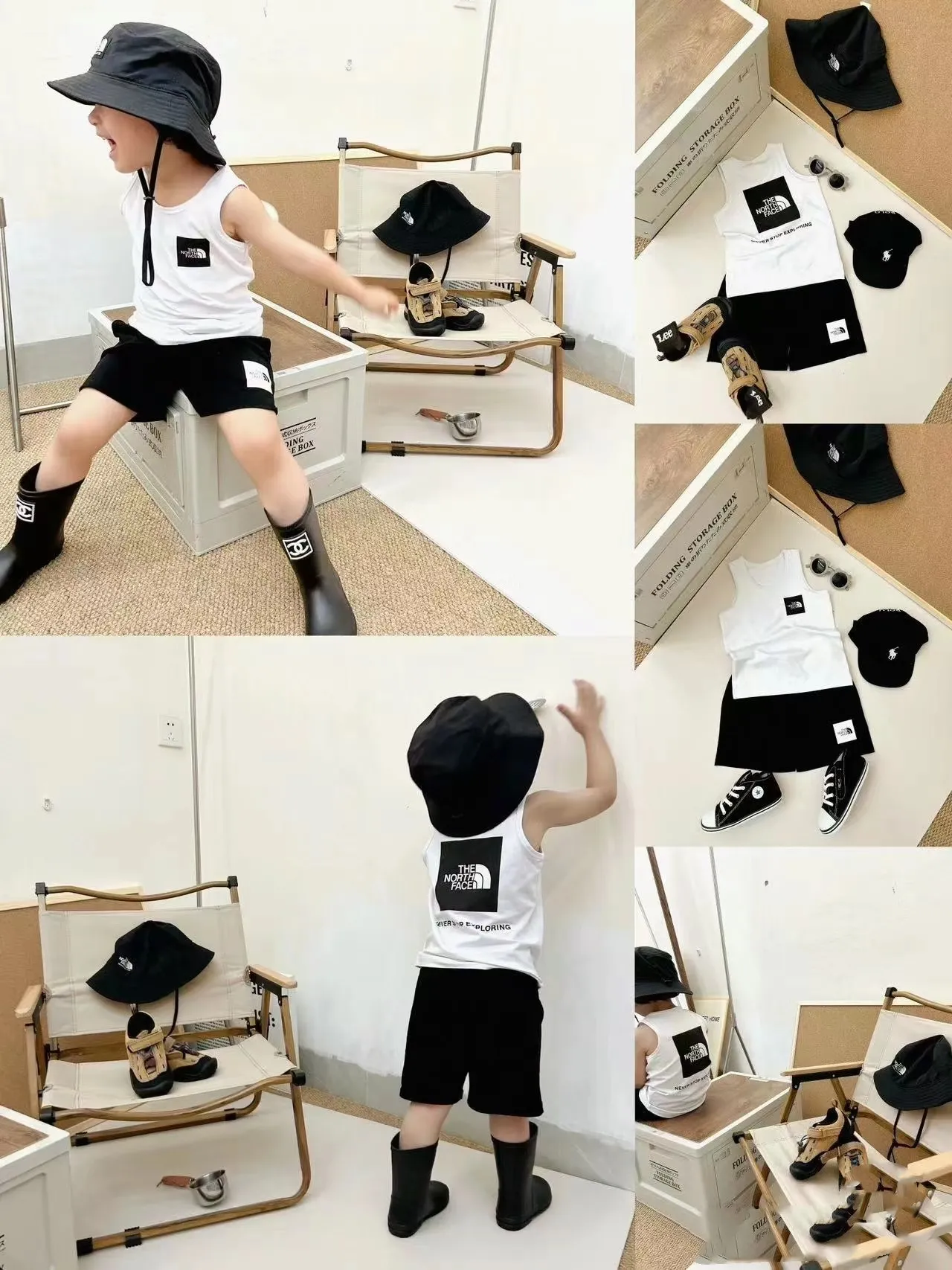 【80-160cm】二点セット 元気いっぱい 売れ筋 カジュアル 快適 タンクトップ+ショートパンツ セットアップ