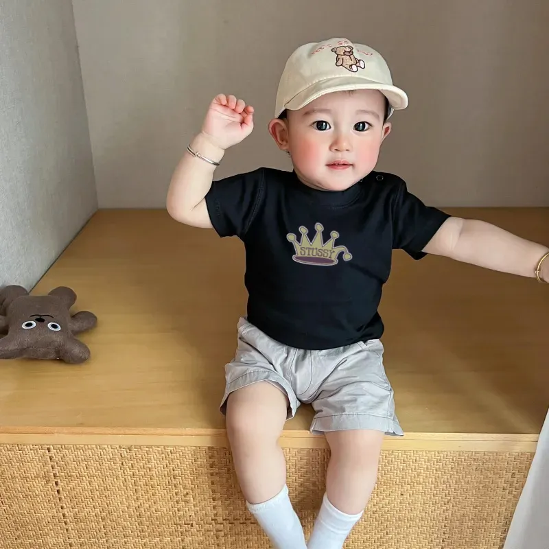 【66-90cm】大好評 可愛い トレンド シンプル ベビー 半袖 Ｔシャツ