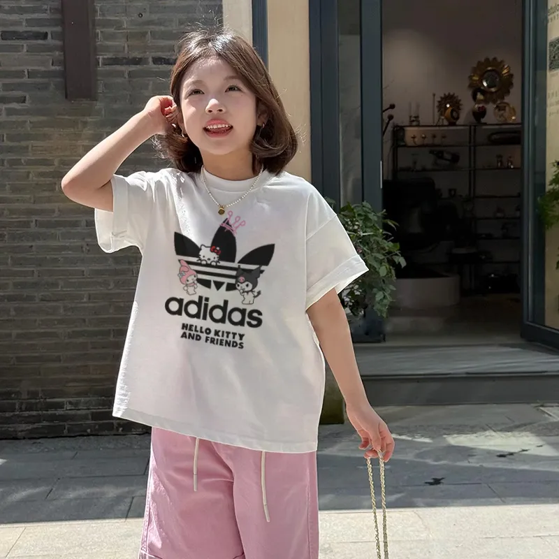【90-160cm】トレンド感あふれる 定番 ルーズ 人気 女の子 着心地良い 半袖 Ｔシャツ
