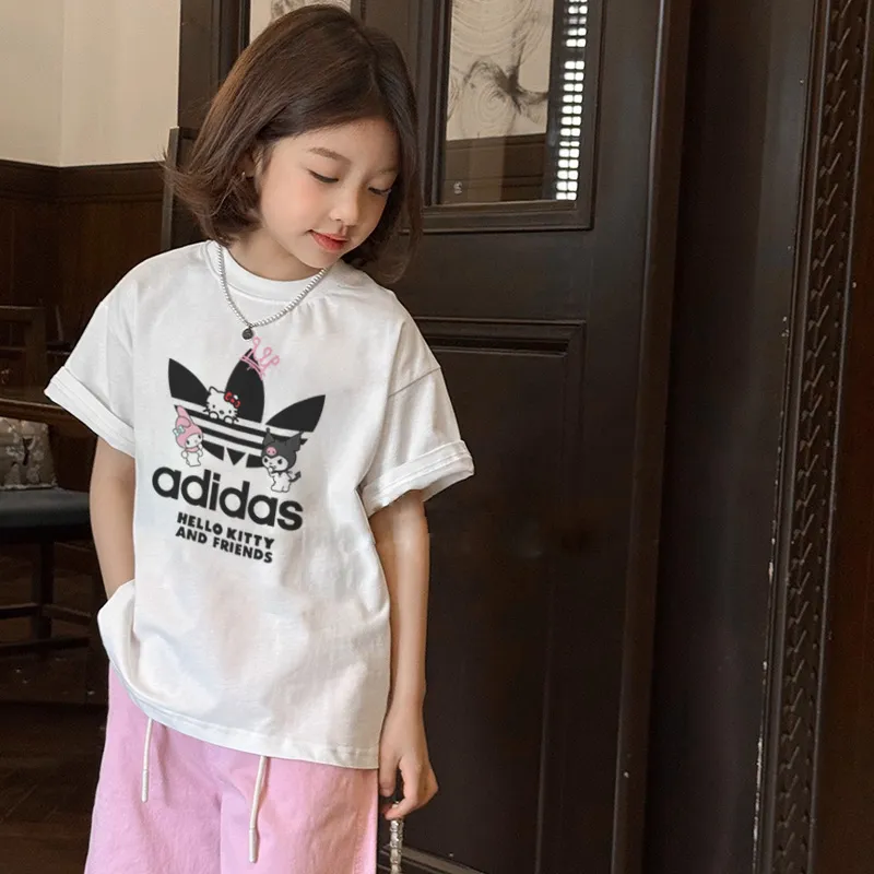 【90-160cm】トレンド感あふれる 定番 ルーズ 人気 女の子 着心地良い 半袖 Ｔシャツ