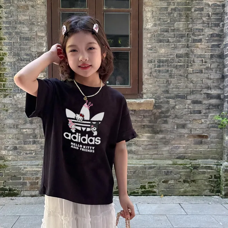 【90-160cm】トレンド感あふれる 定番 ルーズ 人気 女の子 着心地良い 半袖 Ｔシャツ