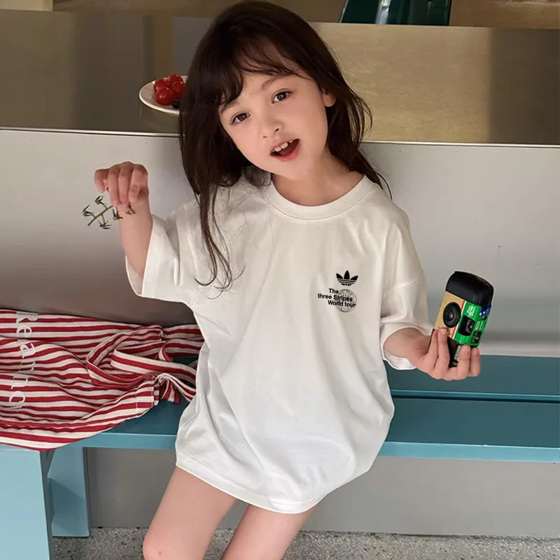 【90-160cm】絶対欲しい 大活躍 トレンド カジュアル 合わせやすい 女の子 半袖 Tシャツ