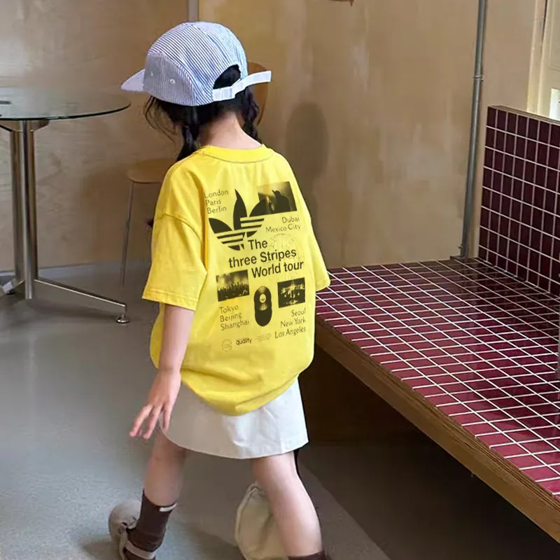 【90-160cm】絶対欲しい 大活躍 トレンド カジュアル 合わせやすい 女の子 半袖 Tシャツ