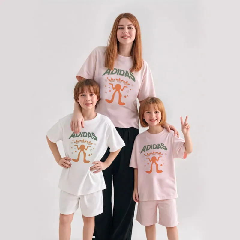 【90-160cm+親サイズ】口コミ高評価 カジュアル お出かけに 親子ペア 半袖 Ｔシャツ