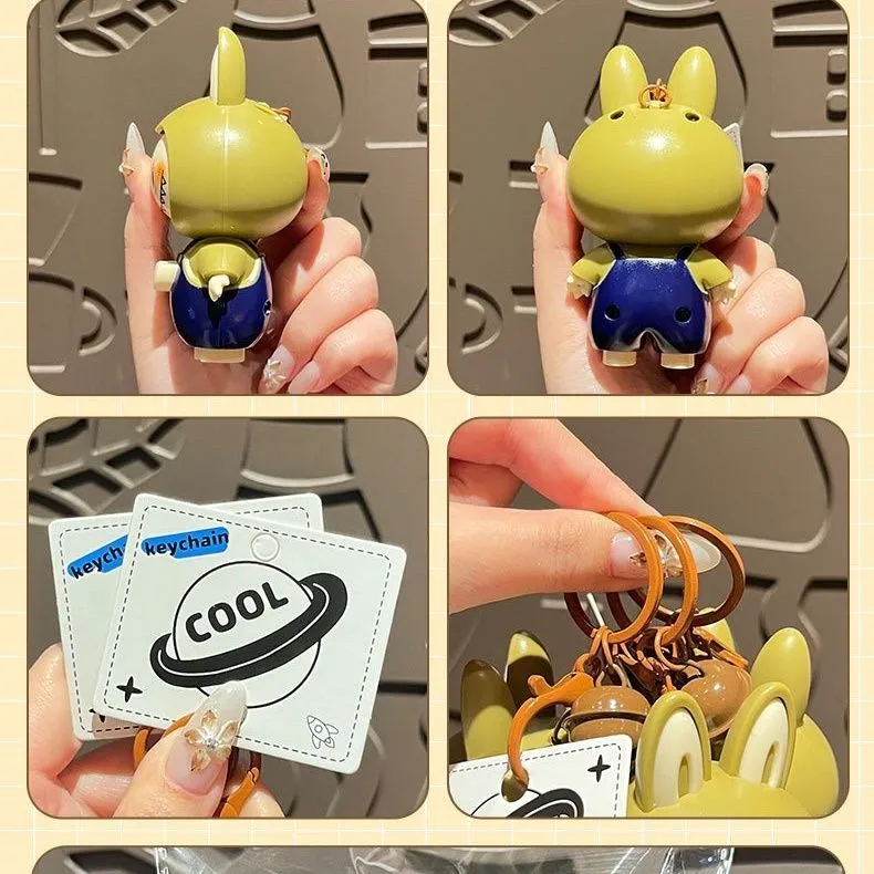 目を引く カラフル キャラクター バッグチャーム キーホルダー