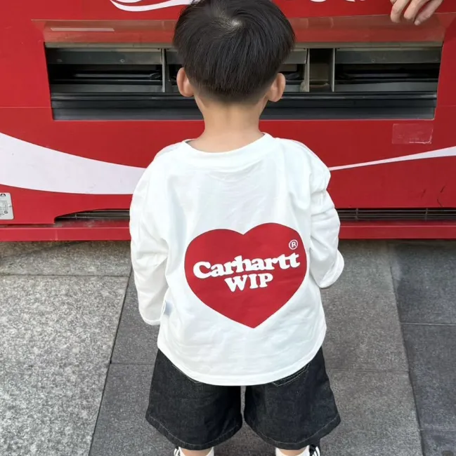 【90-160cm】ママたちに大好評 売れ筋 カジュアル プリント 着やすい 長袖 Ｔシャツ
