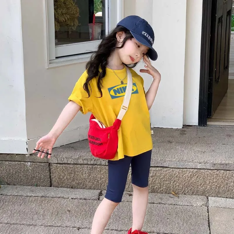 【90-160cm】着回し力抜群 大人気 トレンド  カジュアル  女の子  半袖 Ｔシャツ