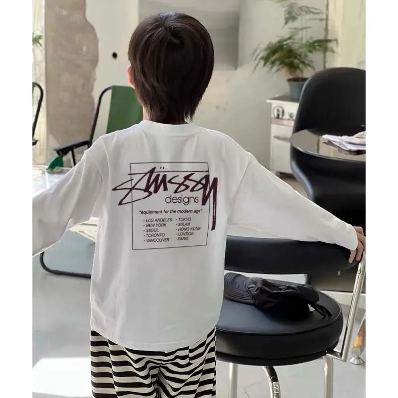 【90-160cm】ママたちに大好評 爆売れ中 トレンド カジュアル 長袖 Ｔシャツ